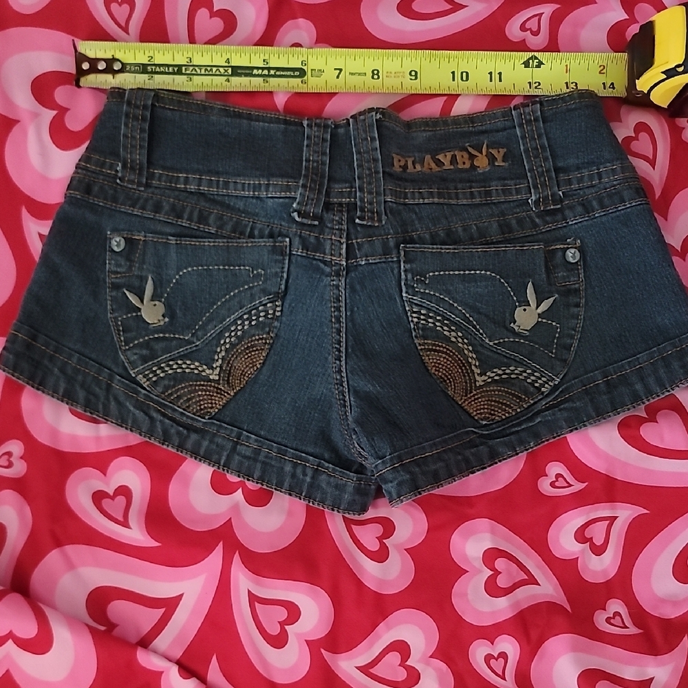 Stylish Denim Studded Shorts - Picture 2 of 7